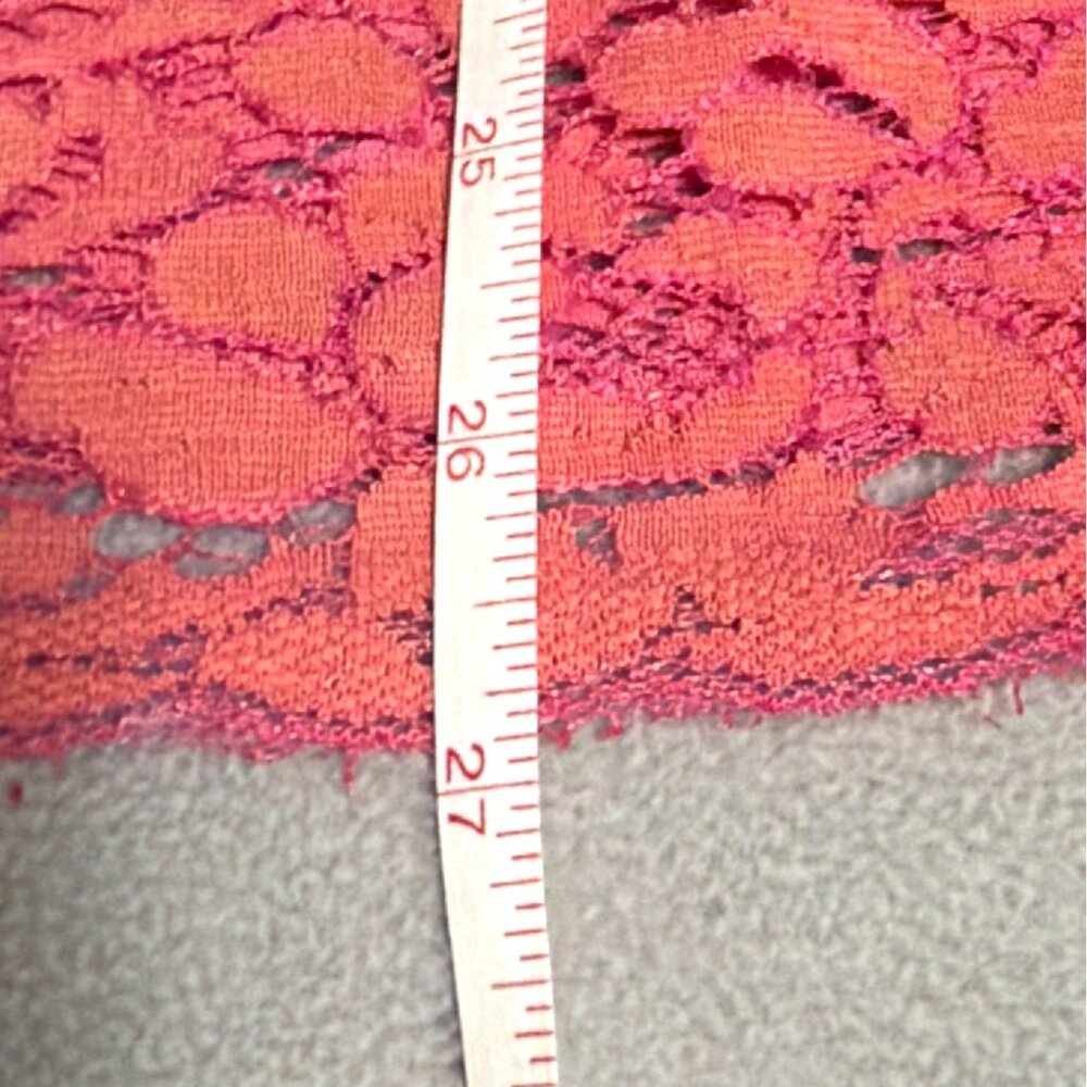 Liz Claiborne Womens Pink Lace Overlay Top With Back Zipper Accent Size 2X - Picture 7 of 7